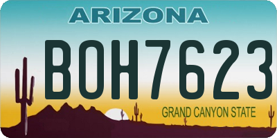 AZ license plate BOH7623