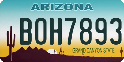 AZ license plate BOH7893