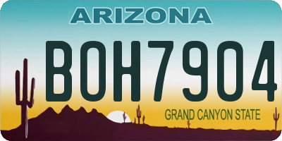 AZ license plate BOH7904