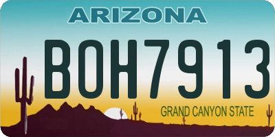 AZ license plate BOH7913
