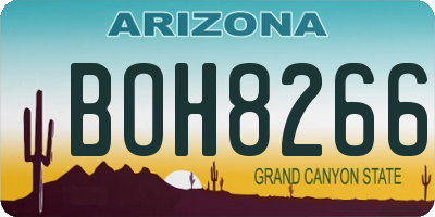 AZ license plate BOH8266