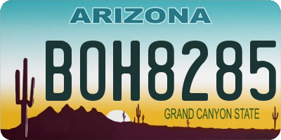 AZ license plate BOH8285