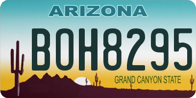 AZ license plate BOH8295
