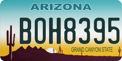 AZ license plate BOH8395