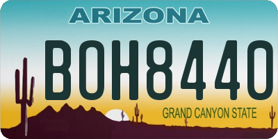 AZ license plate BOH8440