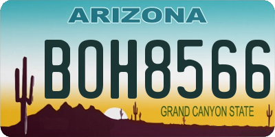 AZ license plate BOH8566