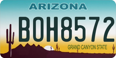 AZ license plate BOH8572