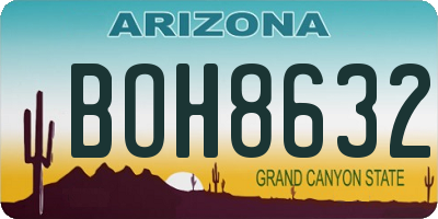 AZ license plate BOH8632