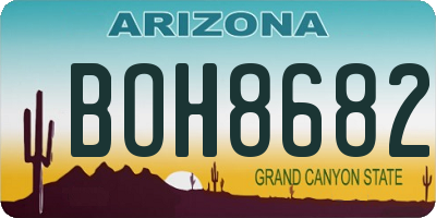 AZ license plate BOH8682