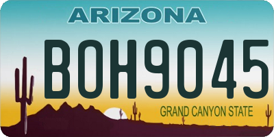 AZ license plate BOH9045