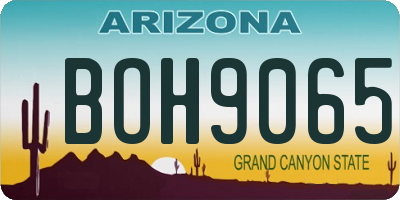 AZ license plate BOH9065