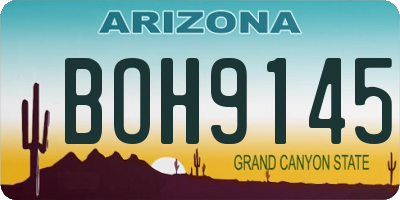 AZ license plate BOH9145