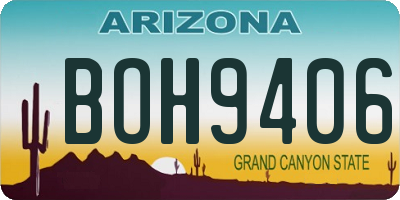 AZ license plate BOH9406