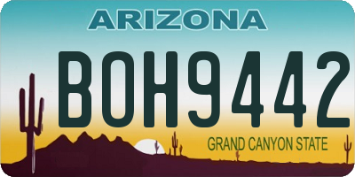AZ license plate BOH9442