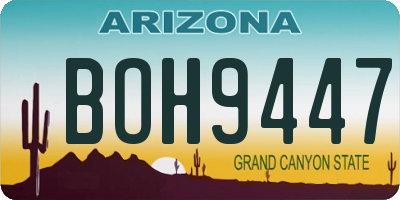 AZ license plate BOH9447
