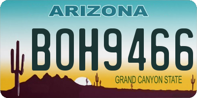 AZ license plate BOH9466