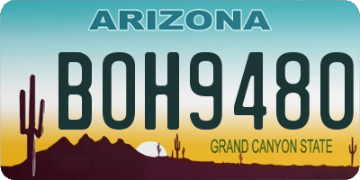 AZ license plate BOH9480
