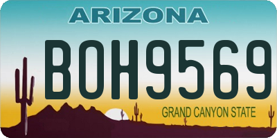 AZ license plate BOH9569