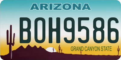 AZ license plate BOH9586