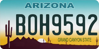AZ license plate BOH9592