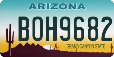 AZ license plate BOH9682