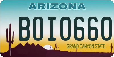 AZ license plate BOI0660