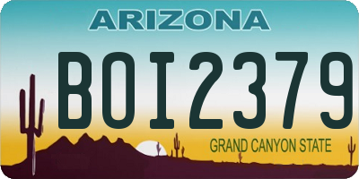 AZ license plate BOI2379