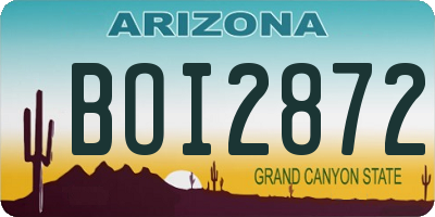 AZ license plate BOI2872