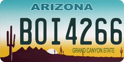 AZ license plate BOI4266