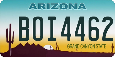 AZ license plate BOI4462
