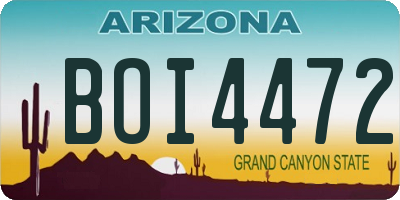 AZ license plate BOI4472