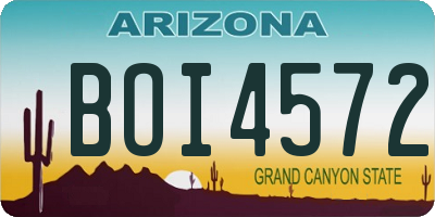 AZ license plate BOI4572