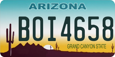 AZ license plate BOI4658