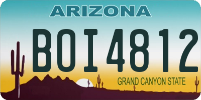 AZ license plate BOI4812