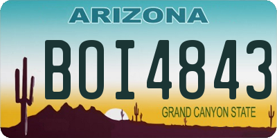 AZ license plate BOI4843