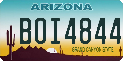 AZ license plate BOI4844
