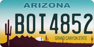 AZ license plate BOI4852