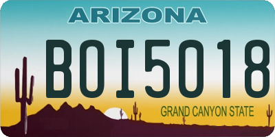 AZ license plate BOI5018