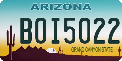 AZ license plate BOI5022