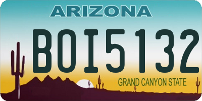 AZ license plate BOI5132