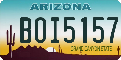 AZ license plate BOI5157