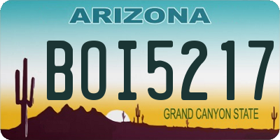 AZ license plate BOI5217