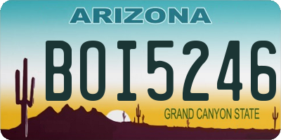 AZ license plate BOI5246
