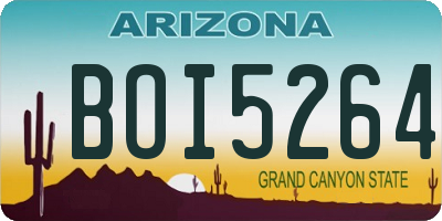 AZ license plate BOI5264