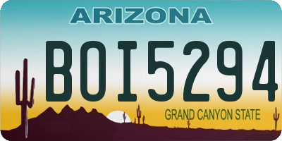 AZ license plate BOI5294