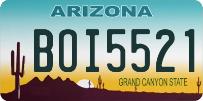 AZ license plate BOI5521