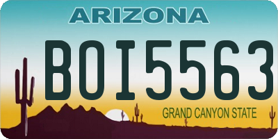 AZ license plate BOI5563