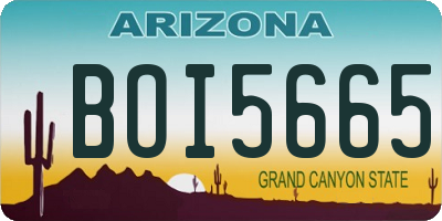 AZ license plate BOI5665