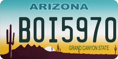 AZ license plate BOI5970