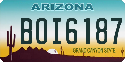 AZ license plate BOI6187
